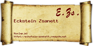 Eckstein Zsanett névjegykártya